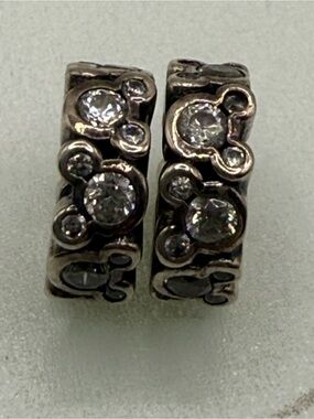 Pandora RARE Disney Mickey CZ 2 pc Spacers Set! Our one & Only! $75 Firm